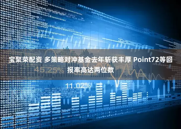 宝聚荣配资 多策略对冲基金去年斩获丰厚 Point72等回报率高达两位数
