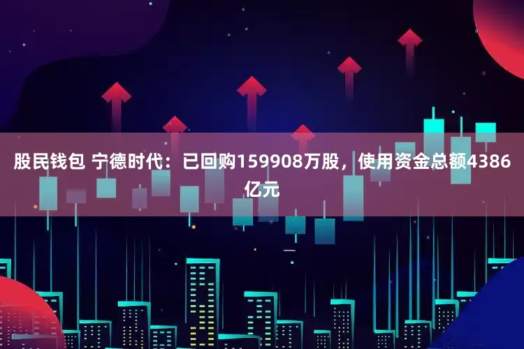 股民钱包 宁德时代：已回购159908万股，使用资金总额4386亿元